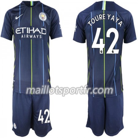 Maillot de Foot Manchester City Toure Yaya 42 Enfant Extérieur 2018/19 Maillot de Foot Manchester City Toure Yaya 42 Enfant Extérieur 2018/19